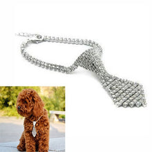 Load image into Gallery viewer, Pet Dog Collar Charm Rhinestone Cat Necktie Puppy Necklace Jewelry Bow Tie S M L