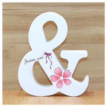 Load image into Gallery viewer, 1pc 10cm English Wooden Letters Decorative White Butterfly Alphabet Ornaments Crafts Wood Letter Lettering Wedding Numbers DIY