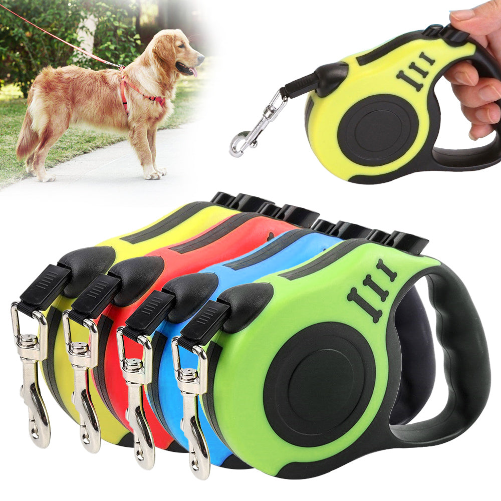 3/5M Long Retractable Dog Lead Tape Extendable Rope Leash For Pet Dog Cat HL