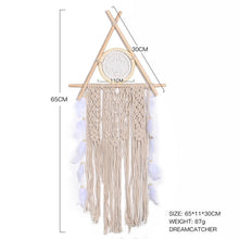 Load image into Gallery viewer, nordic dreamcatcher tapestry room decoration farmhouse decor handmade dreamcatcher  macrame dreamcatcher   gift for women men