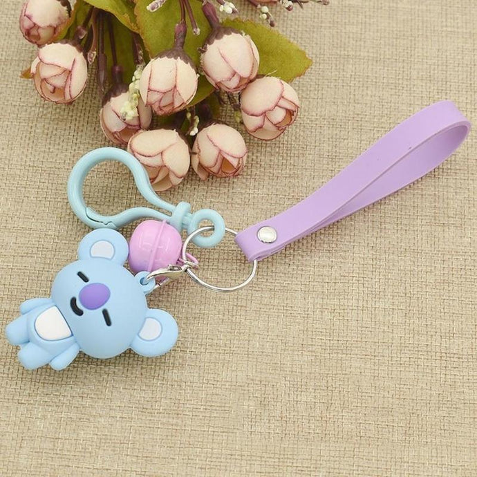 Cute Korean Women Men Cartoon Character Keychain Key Rings Bags Pendant Birthday Gifts Key Hook for Girls Boys Dropshipping