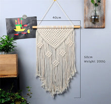 Load image into Gallery viewer, large  tapestry nordic V macrame wall hanging  wedding decoration handmade  room decoration party gift for women