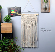 Load image into Gallery viewer, large  tapestry nordic V macrame wall hanging  wedding decoration handmade  room decoration party gift for women