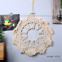 Load image into Gallery viewer, large  tapestry nordic V macrame wall hanging  wedding decoration handmade  room decoration party gift for women