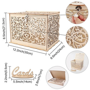 OurWarm Wedding Card Box Creative Money Box Wedding Decoration  Paper Gift Boxes Storage Money Baby Shower Birthday Party Favor