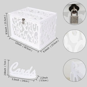 OurWarm Wedding Card Box Creative Money Box Wedding Decoration  Paper Gift Boxes Storage Money Baby Shower Birthday Party Favor