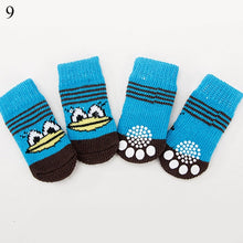 Load image into Gallery viewer, 4Pcs Warm Puppy Dog Shoes Soft Pet Knits Socks Cute Cartoon Anti Slip Skid Socks For Small Dogs Breathable Pet Products S/M/L