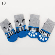 Load image into Gallery viewer, 4Pcs Warm Puppy Dog Shoes Soft Pet Knits Socks Cute Cartoon Anti Slip Skid Socks For Small Dogs Breathable Pet Products S/M/L