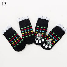 Load image into Gallery viewer, 4Pcs Warm Puppy Dog Shoes Soft Pet Knits Socks Cute Cartoon Anti Slip Skid Socks For Small Dogs Breathable Pet Products S/M/L