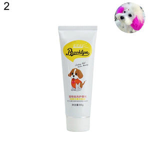 80g Pet Dog Cats Animals Hair Bright Coloring Dyestuffs Dyeing Pigment Agent Supplies Safe Dog Accessories