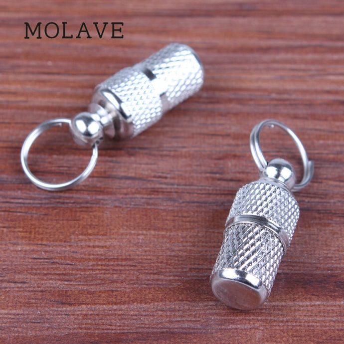 MOLAVE Silver Pet Dog Cat Address Label Barrel Storage Identification Tube ID Tags 1PC 24x10mm