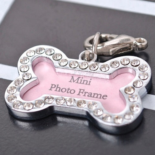 Personalized Bone Shape Pets ID Name Tag Address Pendant Dog Puppy Collar Anti-Lost Card Pet Accessories Bone