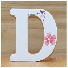 Load image into Gallery viewer, 1pc 10cm English Wooden Letters Decorative White Butterfly Alphabet Ornaments Crafts Wood Letter Lettering Wedding Numbers DIY