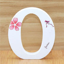 Load image into Gallery viewer, 1pc 10cm English Wooden Letters Decorative White Butterfly Alphabet Ornaments Crafts Wood Letter Lettering Wedding Numbers DIY