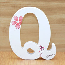 Load image into Gallery viewer, 1pc 10cm English Wooden Letters Decorative White Butterfly Alphabet Ornaments Crafts Wood Letter Lettering Wedding Numbers DIY