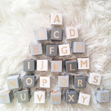 Load image into Gallery viewer, Nordic Style Wooden Alphabet Letters Baby Name Blocks For Nursery Bedroom Photo Shoot Decor Newborn Keepsake Gift White Pink