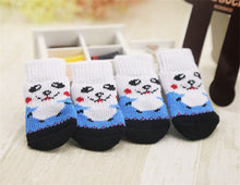 Load image into Gallery viewer, Lovely Pet Socks Antiskid Teddy Dog Socks Panda 4Pcs Pet Knits Socks Anti Slip Skid Bottom