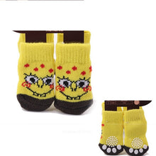 Load image into Gallery viewer, Lovely Pet Socks Antiskid Teddy Dog Socks Panda 4Pcs Pet Knits Socks Anti Slip Skid Bottom