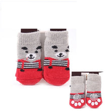 Load image into Gallery viewer, Lovely Pet Socks Antiskid Teddy Dog Socks Panda 4Pcs Pet Knits Socks Anti Slip Skid Bottom