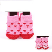 Load image into Gallery viewer, Lovely Pet Socks Antiskid Teddy Dog Socks Panda 4Pcs Pet Knits Socks Anti Slip Skid Bottom