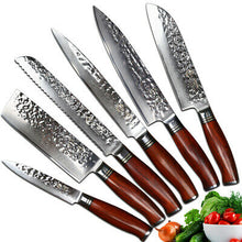 Load image into Gallery viewer, Kai Seki Magoroku Damascus professional Knifves 5pcs set made in JAPAN!